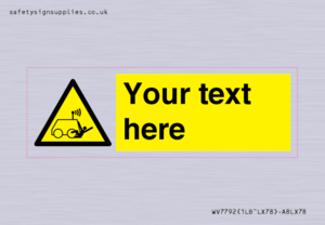 Custom warning run over by operator controlled machine